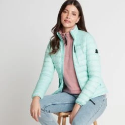 Drax Womens Funnel Down Jacket - Mint Blue -Fashion General Store 61856 DRAXJ305 8