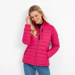 Drax Womens Funnel Down Jacket - Cerise -Fashion General Store 61856 DRAXJ307 6