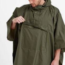 Drench Unisex Packable Waterproof Poncho - Khaki -Fashion General Store 61856 DREN300 6jpg