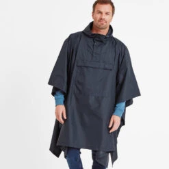 Drench Unisex Packable Waterproof Poncho - Dark Indigo