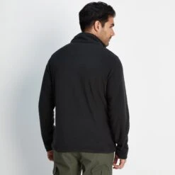 Drewery Mens Quarter Zip Fleece - Black -Fashion General Store 61856 DREWE002 3