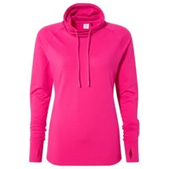 Dunn Womens Long Sleeve Tech Top - Vibrant Pink -Fashion General Store 61856 DUNN300