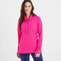 Dunn Womens Long Sleeve Tech Top - Vibrant Pink -Fashion General Store 61856 DUNN300 2