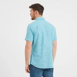 Dwaine Mens Short Sleeve Shirt - Aqua -Fashion General Store 61856 DWAI001 3