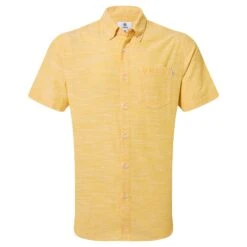 Dwaine Mens Short Sleeve Shirt - Bright Yellow -Fashion General Store 61856 DWAI002