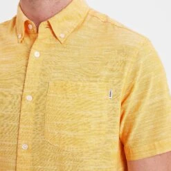Dwaine Mens Short Sleeve Shirt - Bright Yellow -Fashion General Store 61856 DWAI002 4