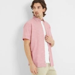 Dwaine Mens Short Sleeve Shirt - Washed Red 10 Dwaine Mens Short Sleeve Shirt - Washed Red -Fashion General Store 61856 DWAI003 5