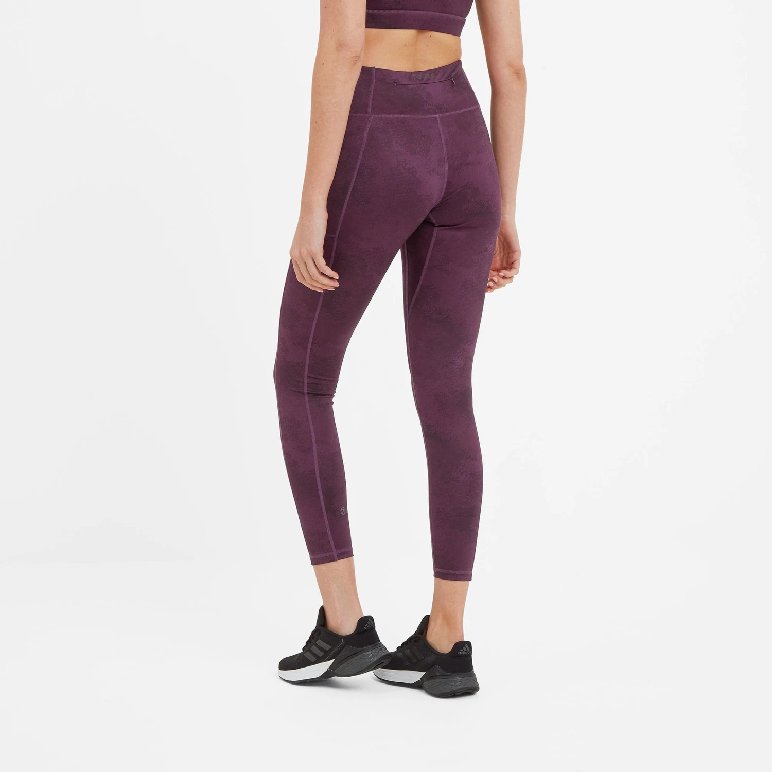 Ellyre Womens Gym Leggings - Dark Purple Print 4 Ellyre Womens Gym Leggings - Dark Purple Print - Image 2