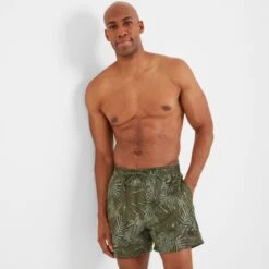 Elmur Mens Printed Swimshorts - Khaki Tropical -Fashion General Store 61856 ELMU100 6