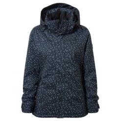 Eva Womens Ski Jacket - Dark Indigo Confetti Print -Fashion General Store 61856 EVA300