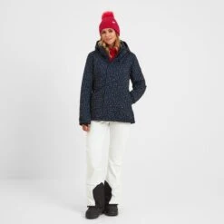 Eva Womens Ski Jacket - Dark Indigo Confetti Print -Fashion General Store 61856 EVA300 1