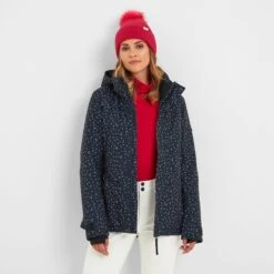 Eva Womens Ski Jacket - Dark Indigo Confetti Print -Fashion General Store 61856 EVA300 9