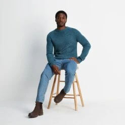 Ezio Mens Jumper - Petrol Blue -Fashion General Store 61856 EZIO002 6