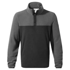 Farlow Mens Press Stud Neck Fleece - Black -Fashion General Store 61856 FARLO001