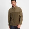 Farlow Mens Press Stud Neck Fleece - Khaki -Fashion General Store 61856 FARLO003 2