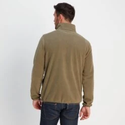 Farlow Mens Press Stud Neck Fleece - Khaki -Fashion General Store 61856 FARLO003 3