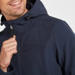 Feizor Mens Shower Resistant Softshell Hooded Jacket - Navy -Fashion General Store 61856 FEIZ011 4
