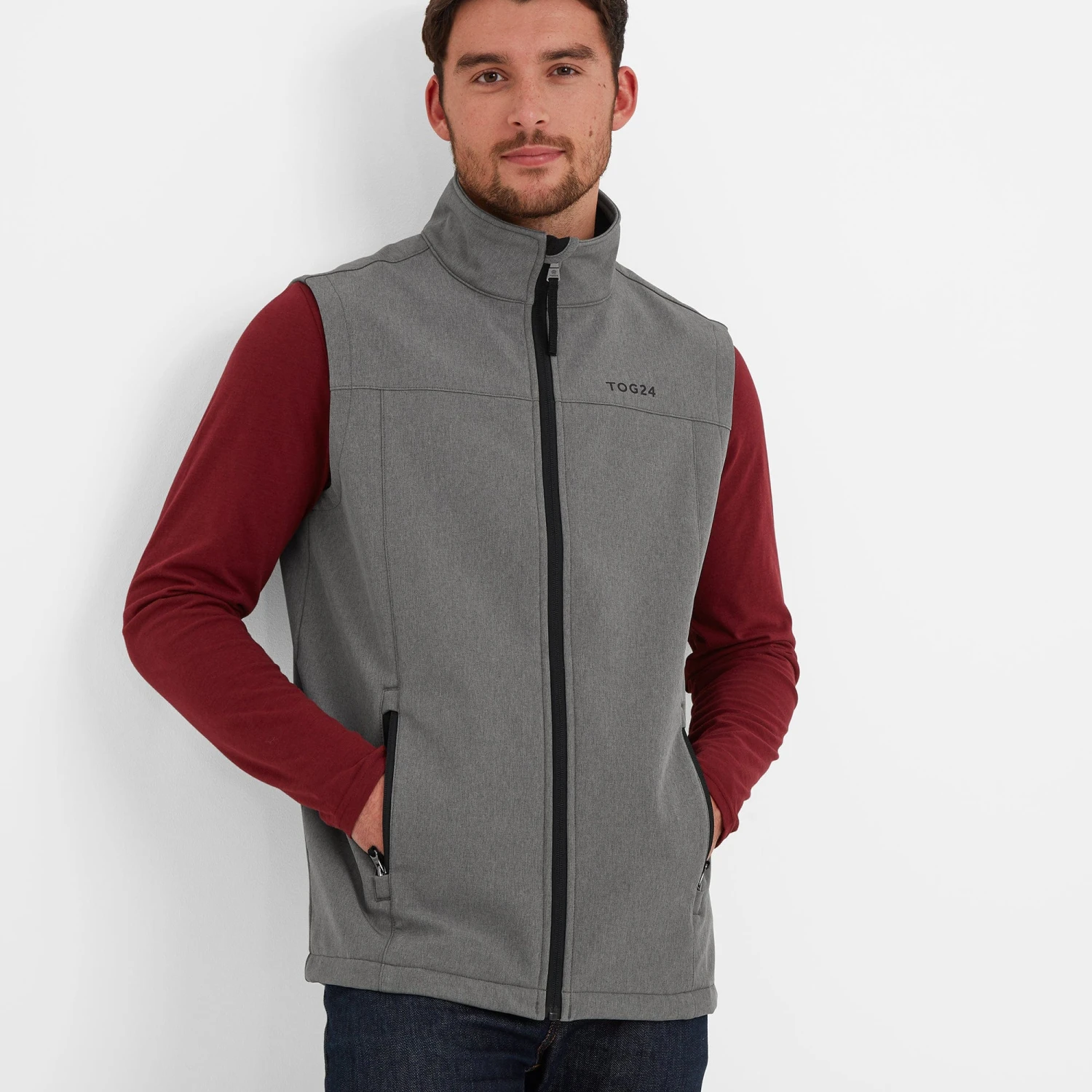 Feizor Mens Shower Resistant Softshell Gilet - Grey Marl 3 Feizor Mens Shower Resistant Softshell Gilet - Grey Marl