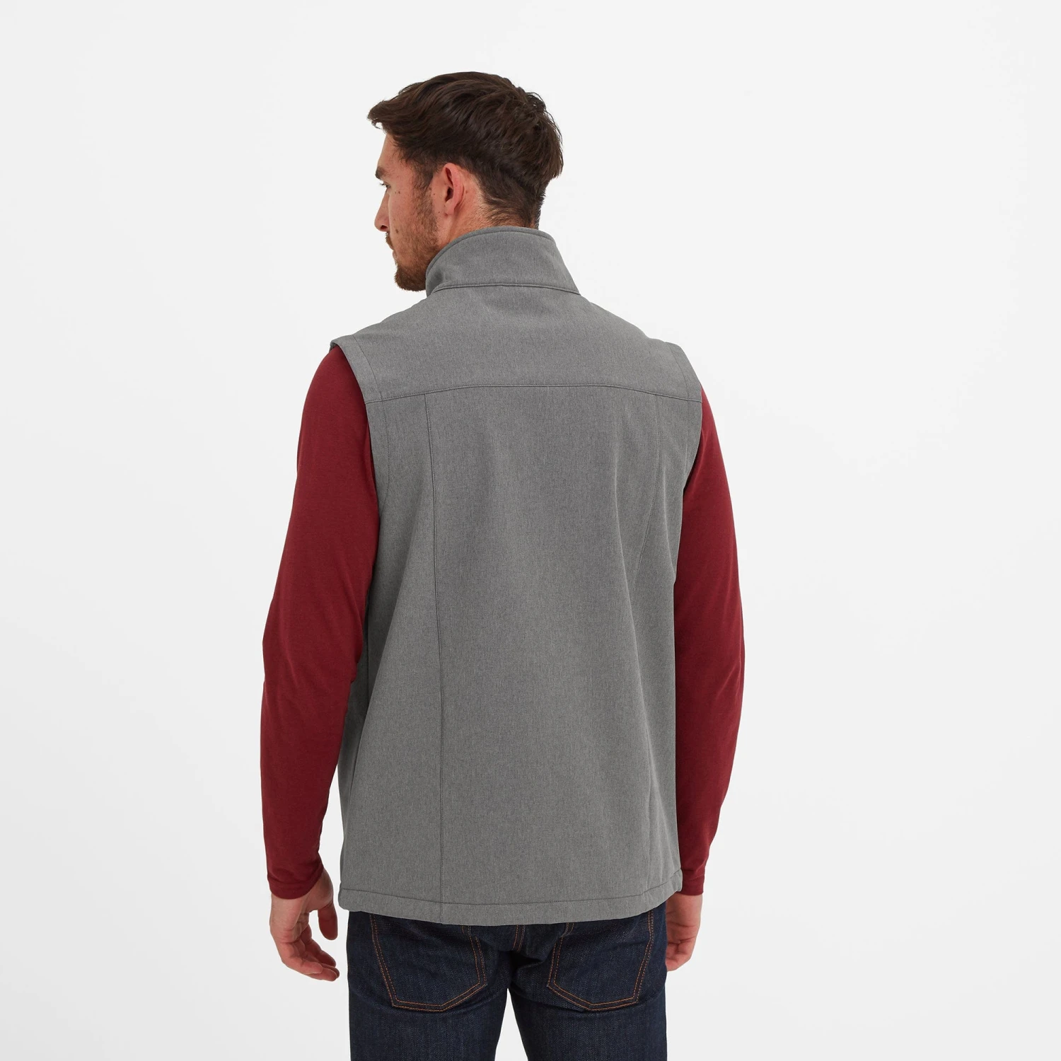 Feizor Mens Shower Resistant Softshell Gilet - Grey Marl 4 Feizor Mens Shower Resistant Softshell Gilet - Grey Marl - Image 2