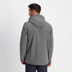 Feizor Mens Shower Resistant Softshell Hooded Jacket - Steel 16 Feizor Mens Shower Resistant Softshell Hooded Jacket - Steel -Fashion General Store 61856 FEIZ050 3
