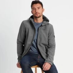 Feizor Mens Shower Resistant Softshell Hooded Jacket - Steel 15 Feizor Mens Shower Resistant Softshell Hooded Jacket - Steel -Fashion General Store 61856 FEIZ050 8