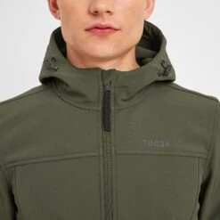 Feizor Mens Shower Resistant Softshell Hooded Jacket - Moss -Fashion General Store 61856 FEIZ051 4