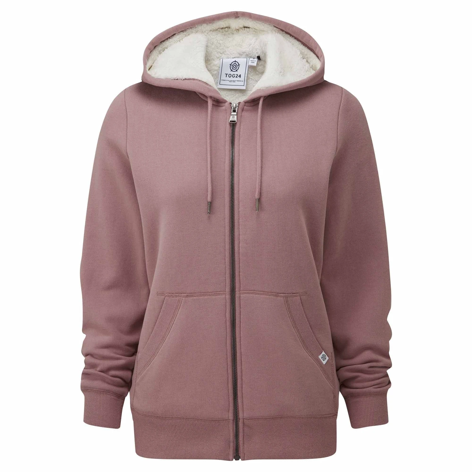 Finch Womens Sherpa Fleece Lined Hoody - Faded Pink 8 Finch Womens Sherpa Fleece Lined Hoody - Faded Pink - Image 6