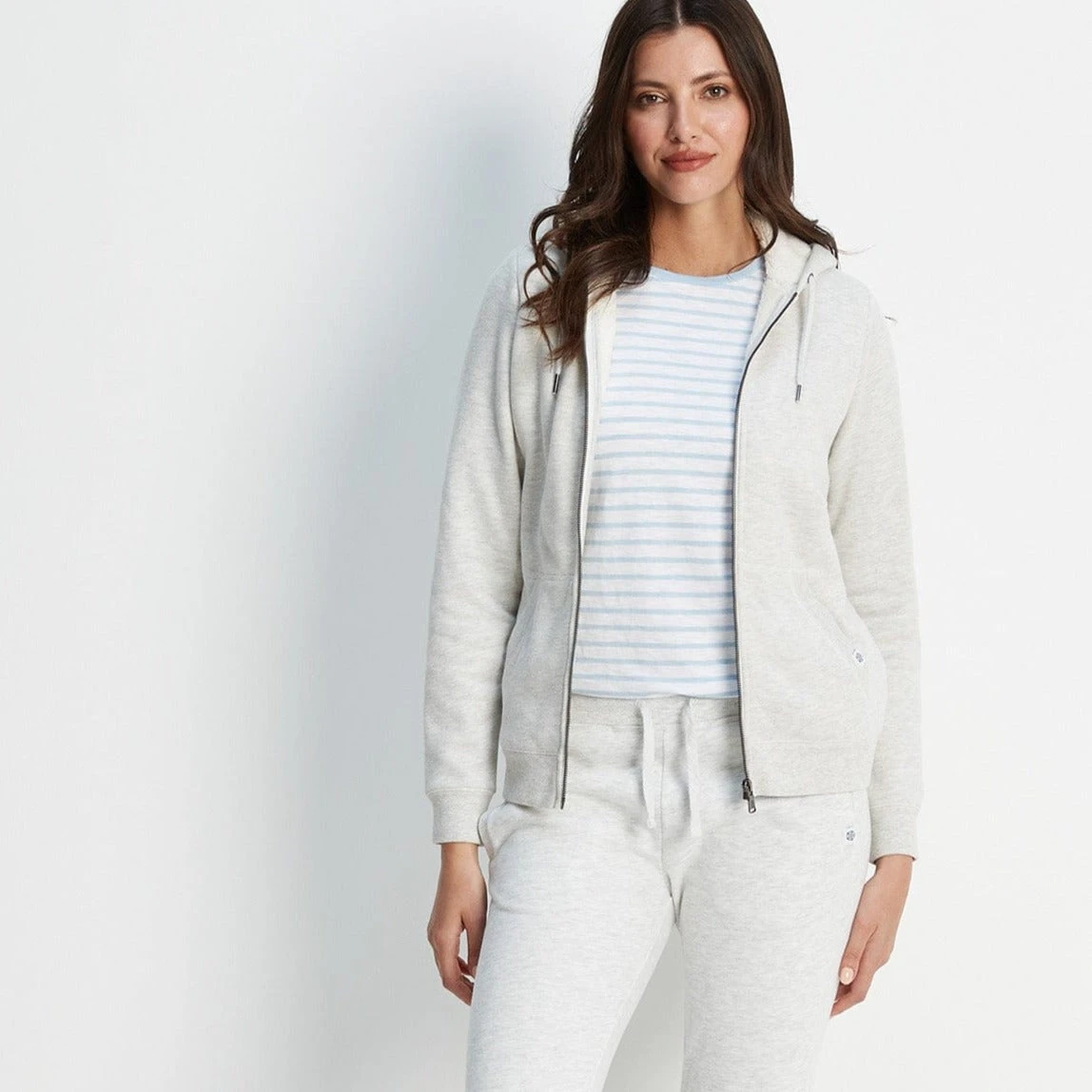 Finch Womens Sherpa Fleece Lined Hoody - White Sand Marl 7 Finch Womens Sherpa Fleece Lined Hoody - White Sand Marl - Image 5