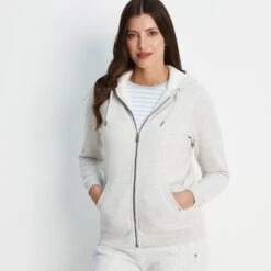 Finch Womens Sherpa Fleece Lined Hoody - White Sand Marl 12 Finch Womens Sherpa Fleece Lined Hoody - White Sand Marl -Fashion General Store 61856 FINCH305 2