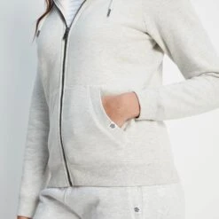 Finch Womens Sherpa Fleece Lined Hoody - White Sand Marl 15 Finch Womens Sherpa Fleece Lined Hoody - White Sand Marl -Fashion General Store 61856 FINCH305 5