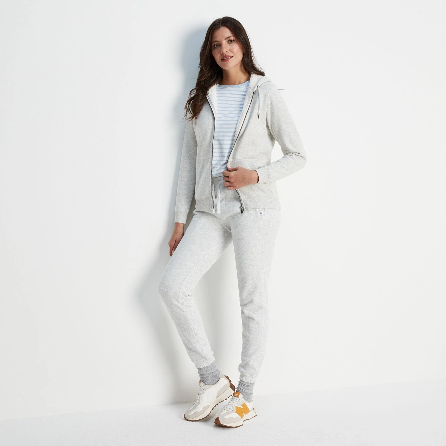 Finch Womens Sherpa Fleece Lined Hoody - White Sand Marl 4 Finch Womens Sherpa Fleece Lined Hoody - White Sand Marl - Image 2