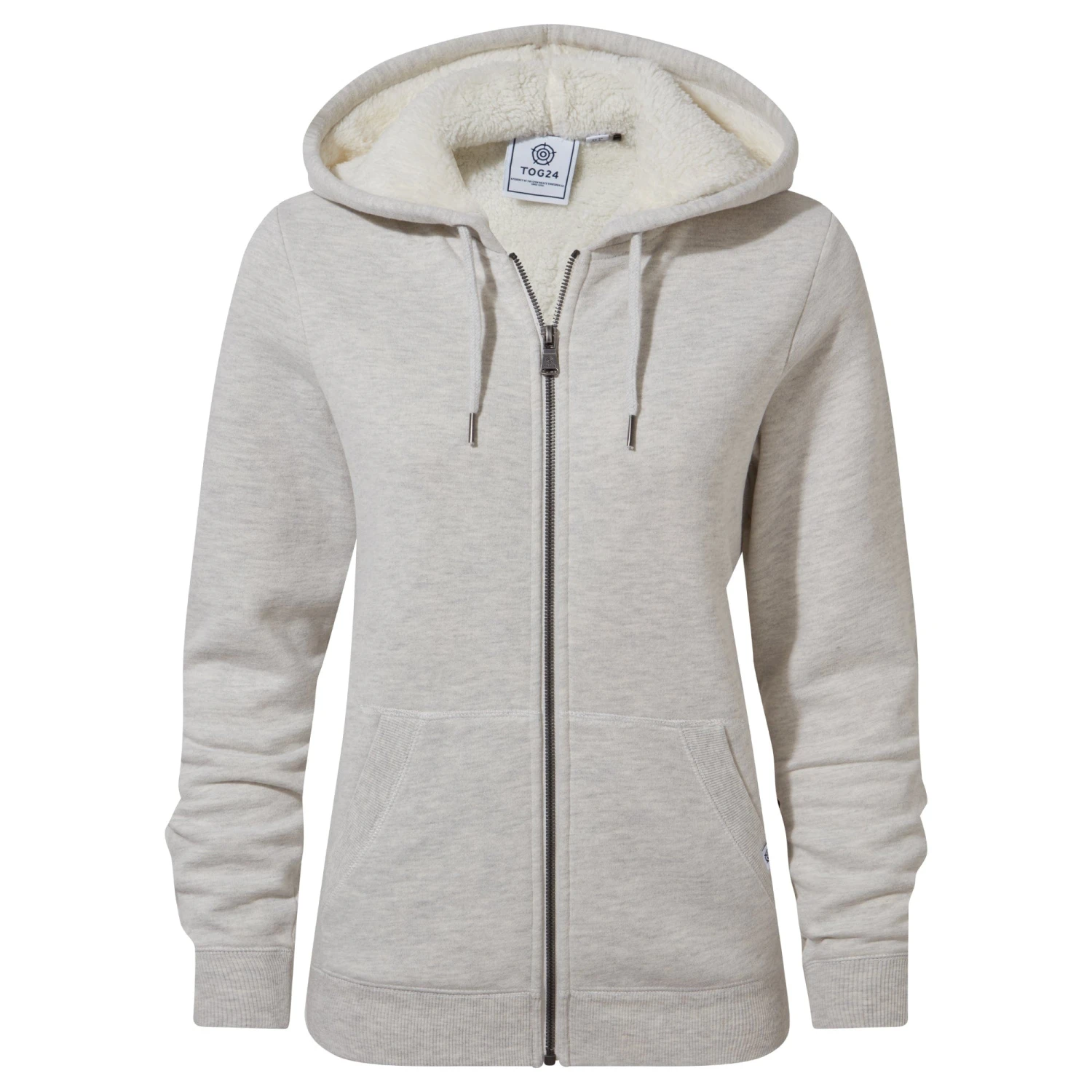 Finch Womens Sherpa Fleece Lined Hoody - White Sand Marl 10 Finch Womens Sherpa Fleece Lined Hoody - White Sand Marl - Image 8