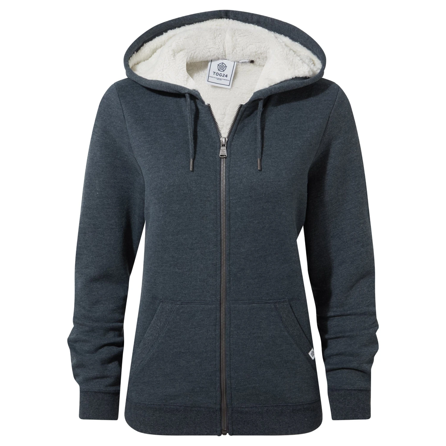 Finch Womens Sherpa Fleece Lined Hoody - Dark Indigo Marl 9 Finch Womens Sherpa Fleece Lined Hoody - Dark Indigo Marl - Image 7
