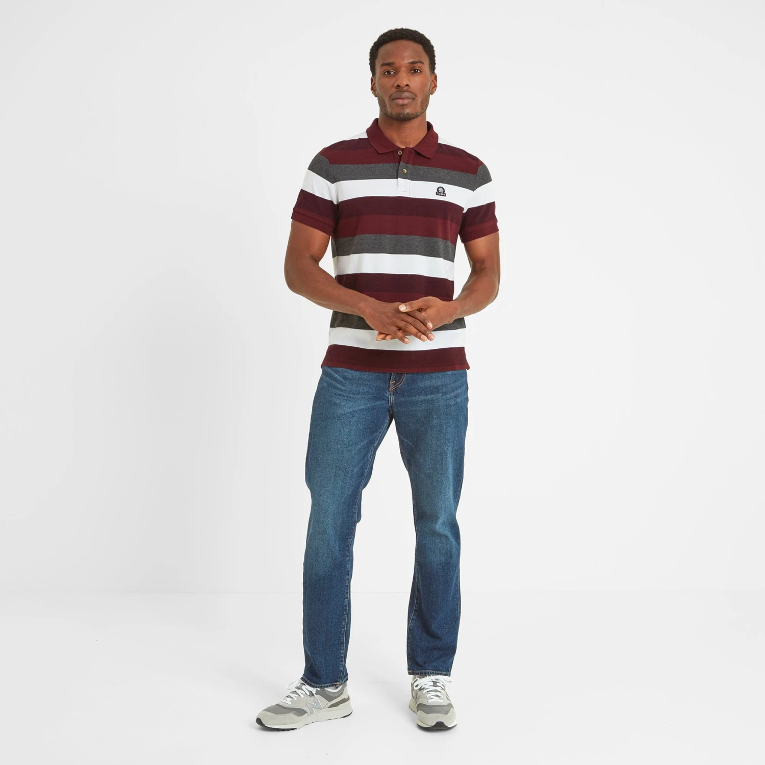 Flaxby Mens Polo - Deep Port 6 Flaxby Mens Polo - Deep Port - Image 4