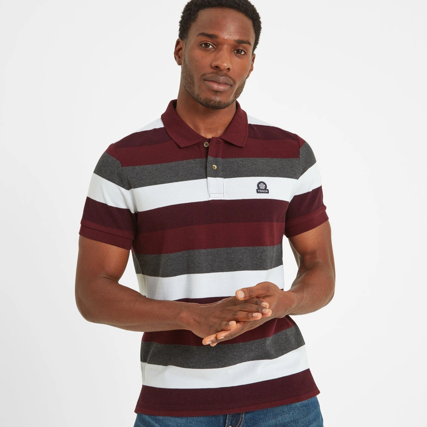 Flaxby Mens Polo - Deep Port 5 Flaxby Mens Polo - Deep Port - Image 3