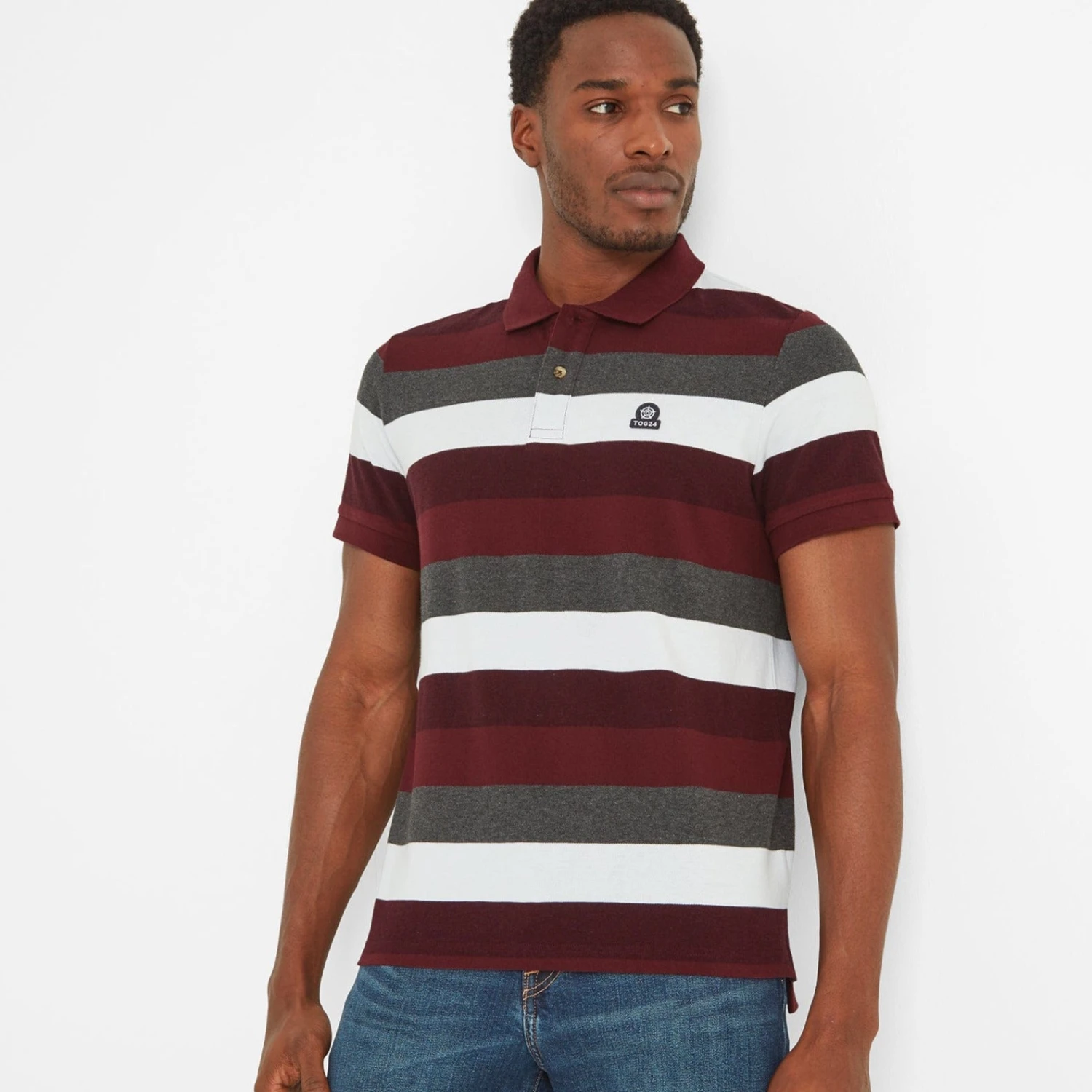 Flaxby Mens Polo - Deep Port 9 Flaxby Mens Polo - Deep Port - Image 7