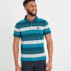 Flaxby Mens Polo - Lagoon Blue