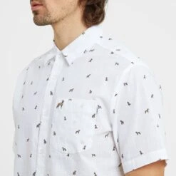 Floyd Mens Short Sleeve Shirt - Optic White -Fashion General Store 61856 FLOY001 4