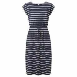 Frankie Womens Jersey Dress - Dark Indigo Stripe -Fashion General Store 61856 FRAN300