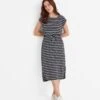 Frankie Womens Jersey Dress - Dark Indigo Stripe -Fashion General Store 61856 FRAN300 1