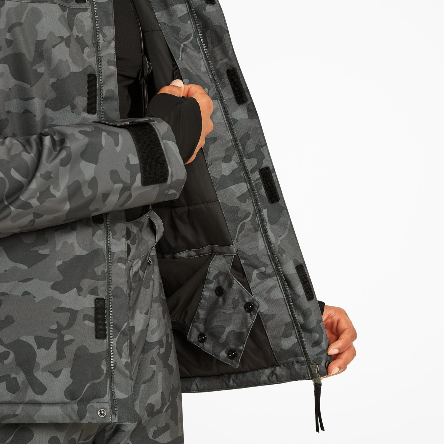 Freestyle Mens Ski Jacket - Steel Grey Camo 11 Freestyle Mens Ski Jacket - Steel Grey Camo - Image 9