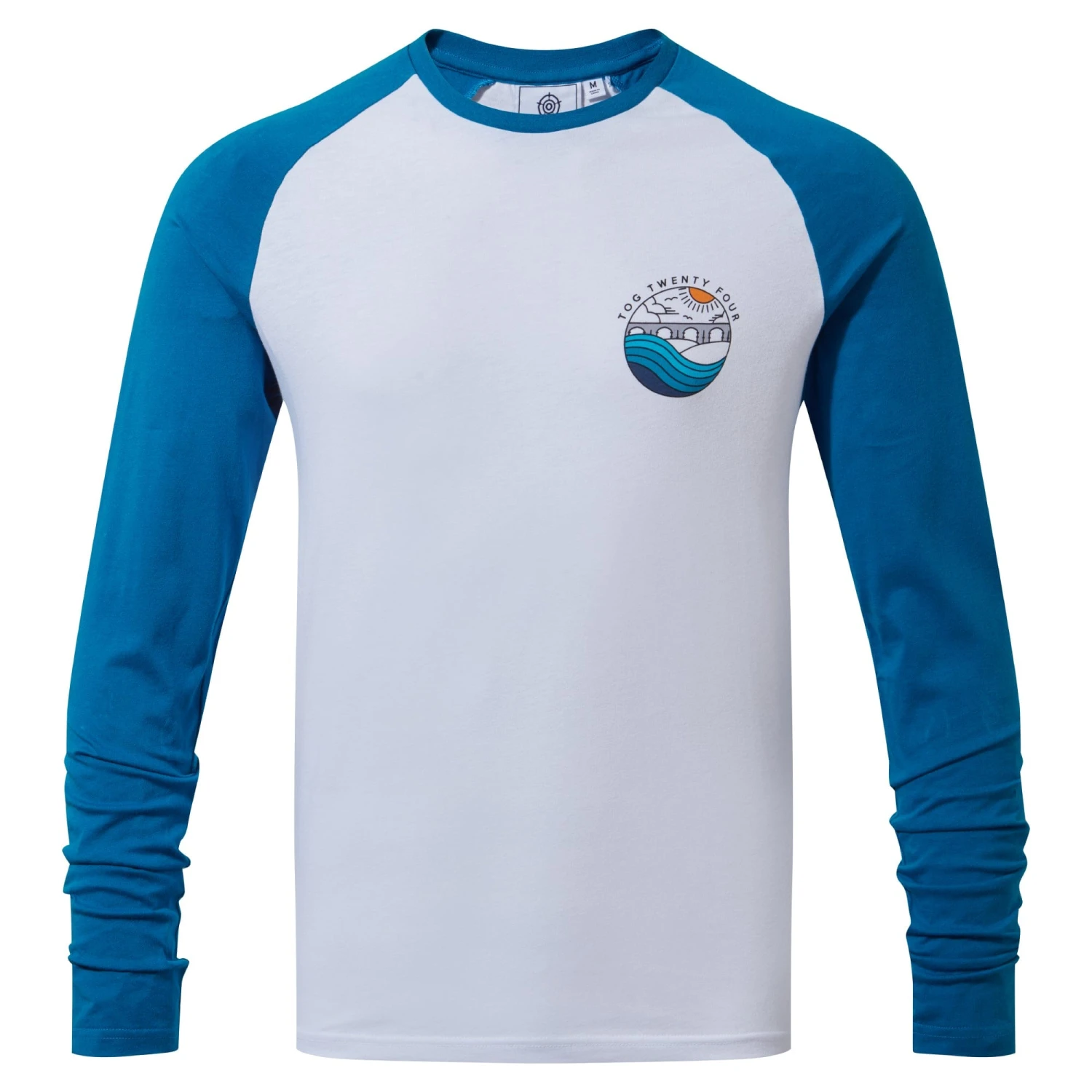 Fristan Mens Long Sleeve T-Shirt - Peacock Blue/Dark Indigo 9 Fristan Mens Long Sleeve T-Shirt - Peacock Blue/Dark Indigo - Image 7