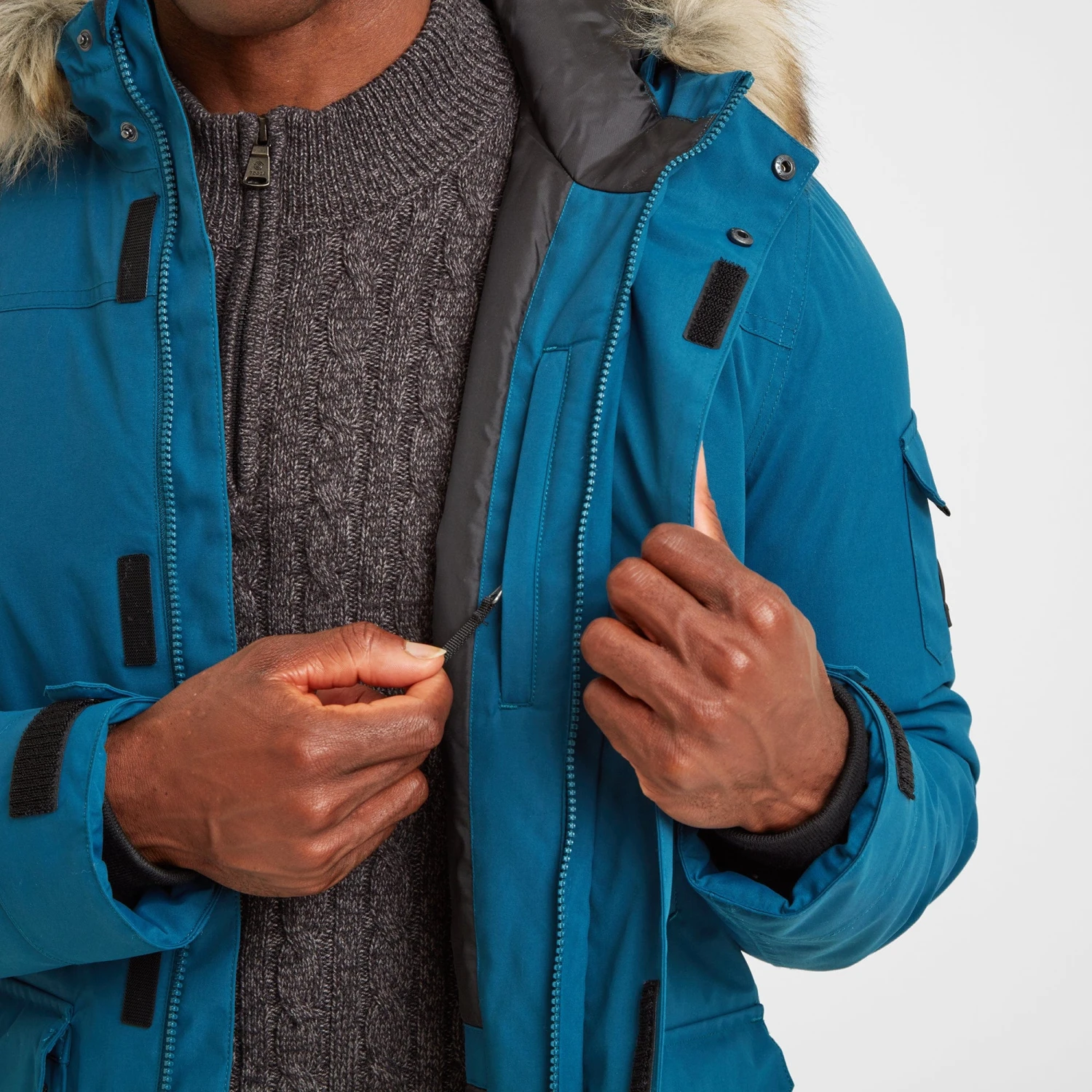 Garrick Mens Waterproof Parka - Lagoon Blue 10 Garrick Mens Waterproof Parka - Lagoon Blue - Image 8