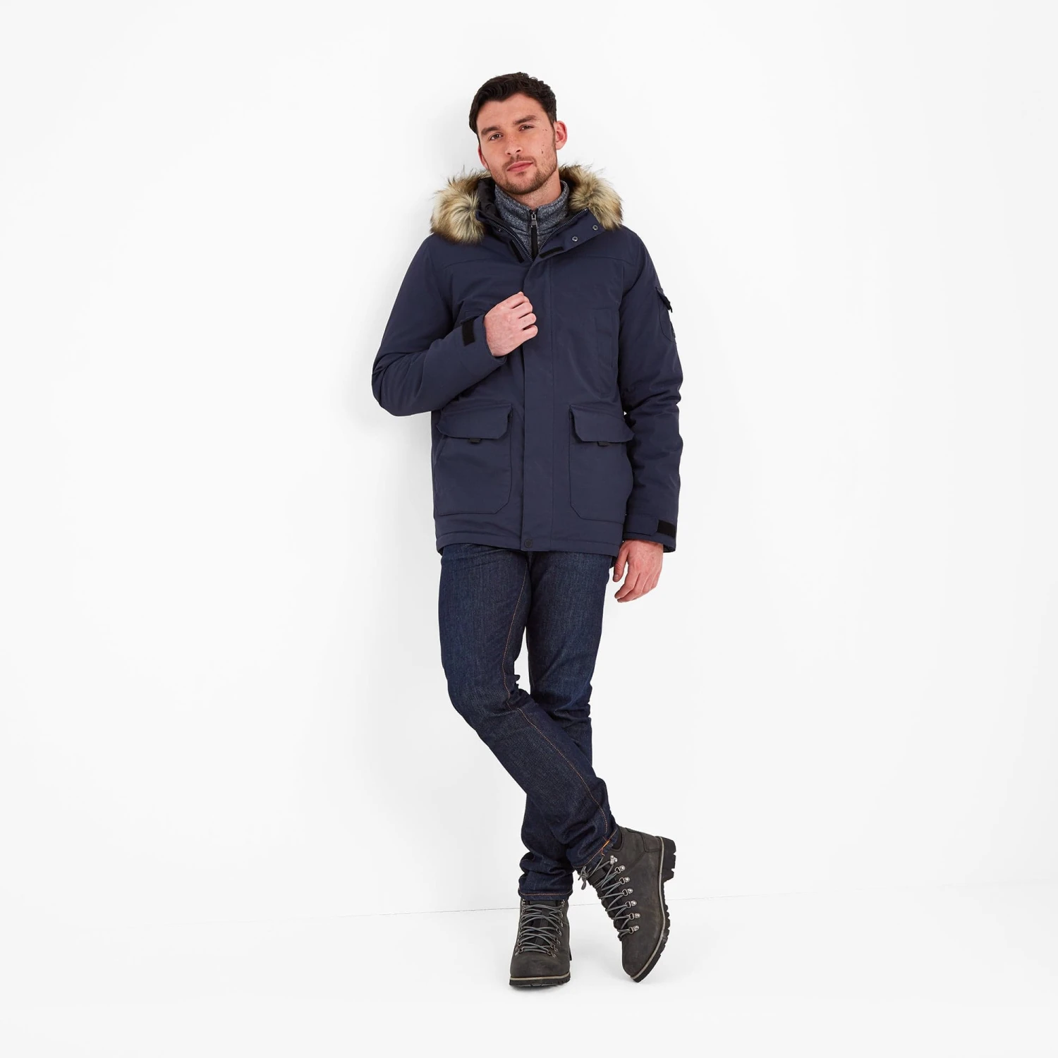 Garrick Mens Waterproof Parka - Dark Indigo 6 Garrick Mens Waterproof Parka - Dark Indigo - Image 4