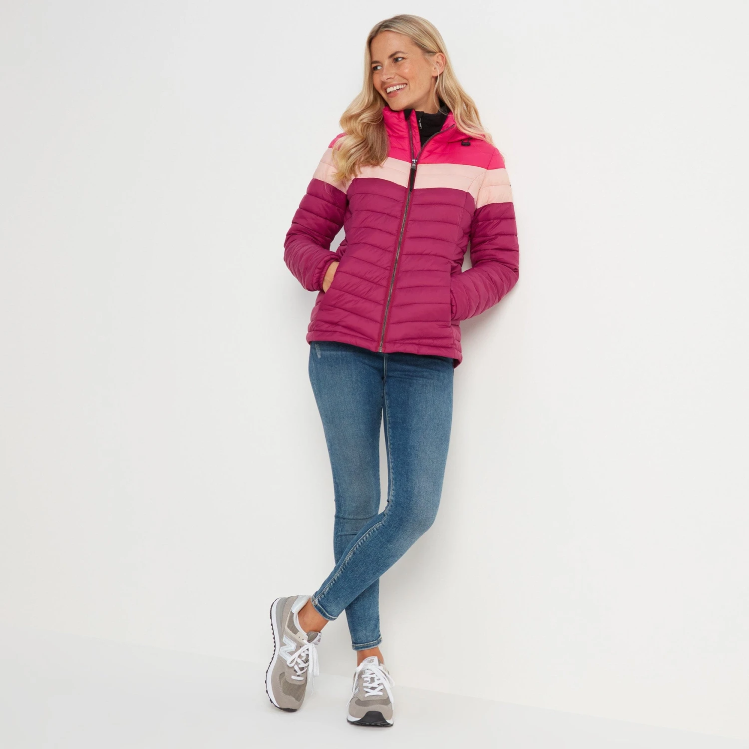 Garriston Womens Lightweight Padded Jacket - Raspberry/Magenta Pink 4 Garriston Womens Lightweight Padded Jacket - Raspberry/Magenta Pink - Image 2