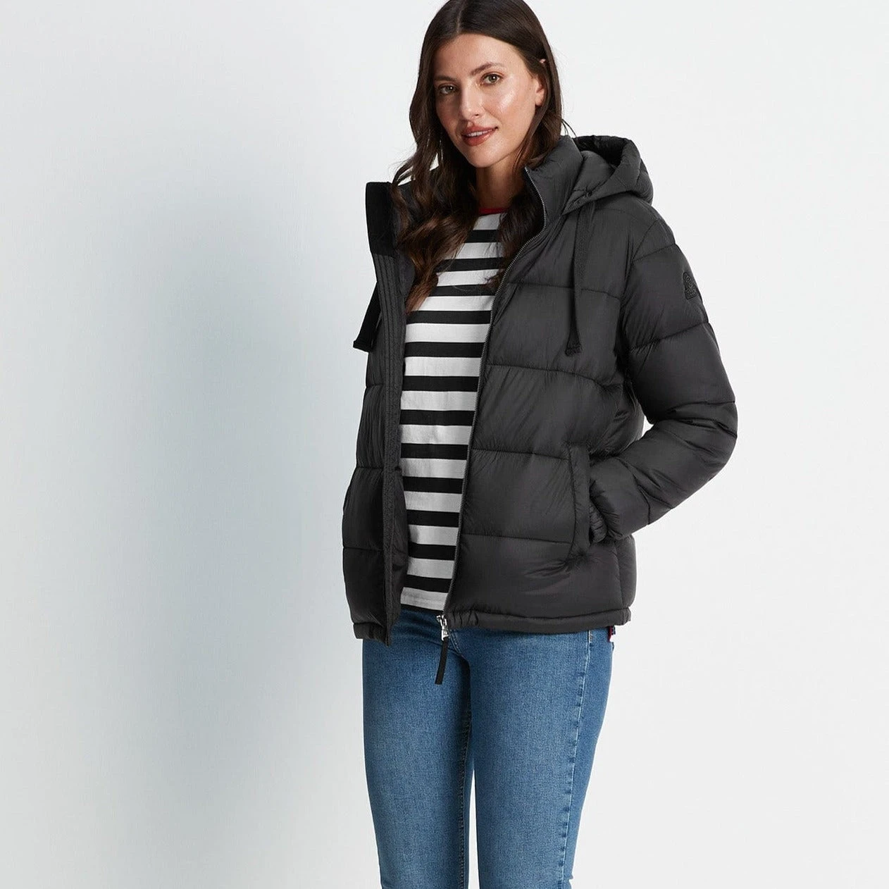 Gilly Womens Short Padded Jacket - Black 4 Gilly Womens Short Padded Jacket - Black - Image 2