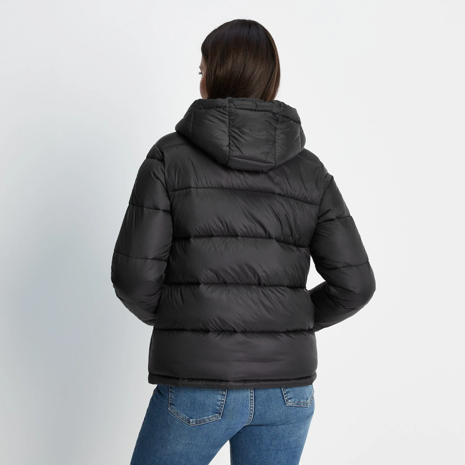 Gilly Womens Short Padded Jacket - Black 9 Gilly Womens Short Padded Jacket - Black - Image 7