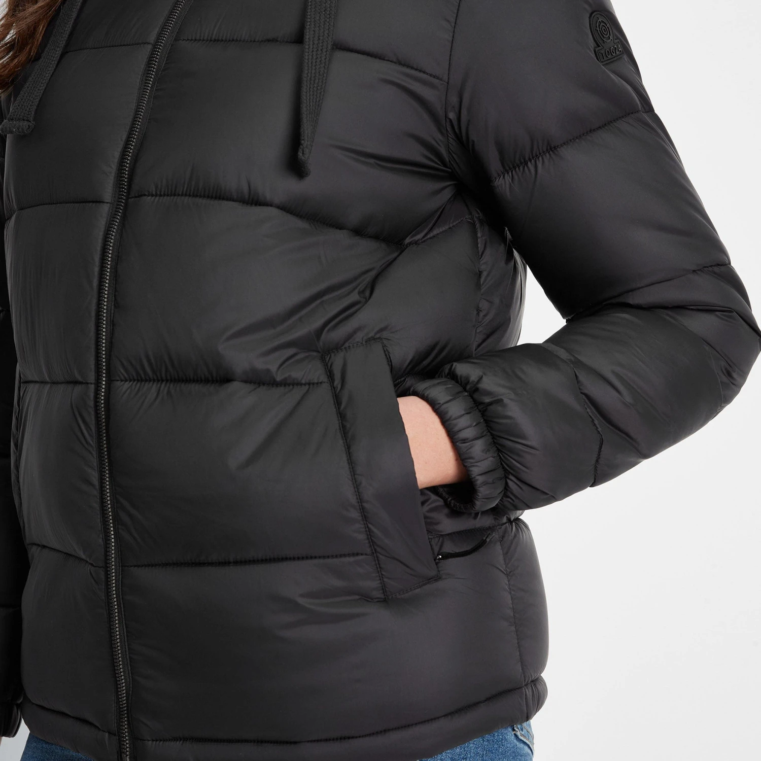 Gilly Womens Short Padded Jacket - Black 10 Gilly Womens Short Padded Jacket - Black - Image 8