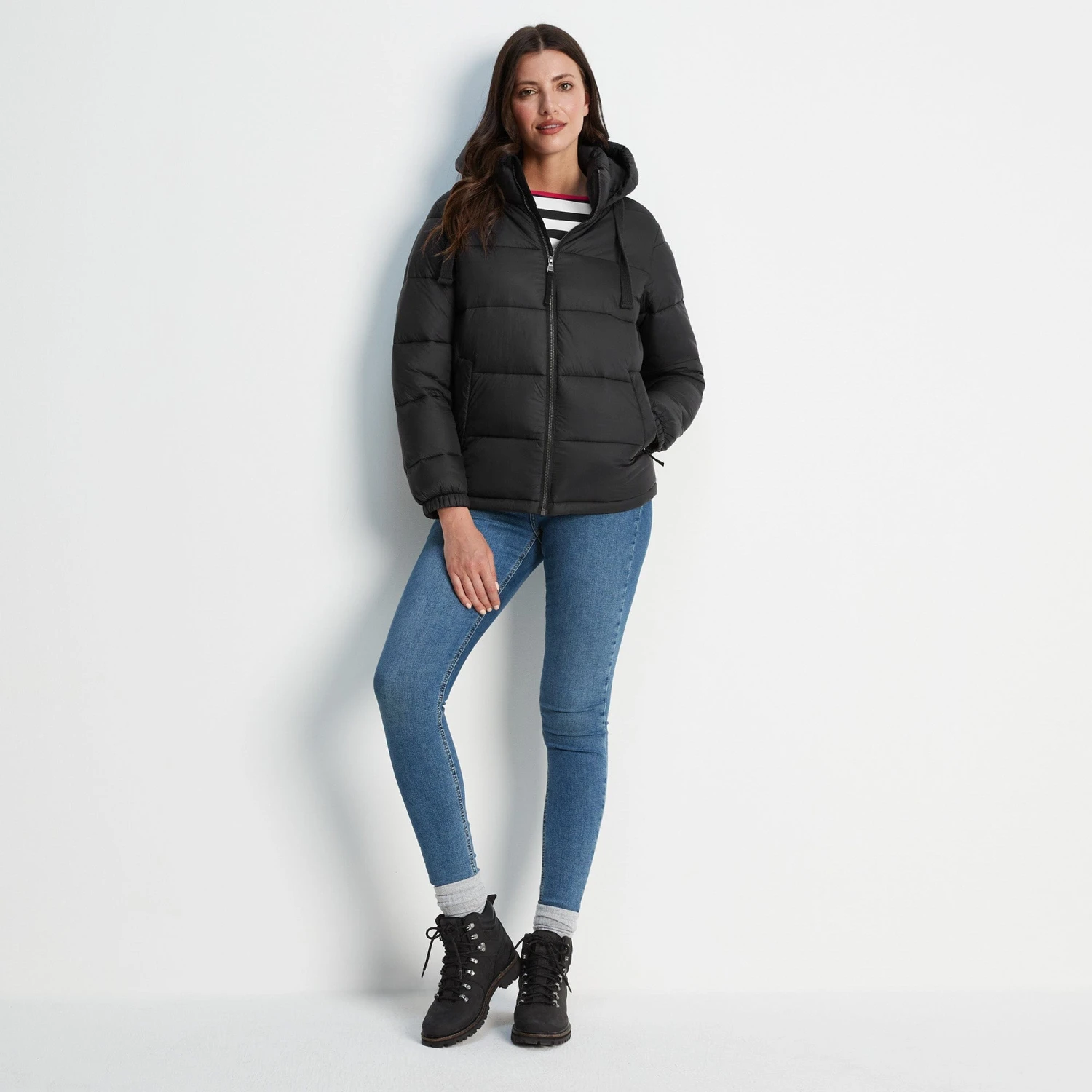 Gilly Womens Short Padded Jacket - Black 12 Gilly Womens Short Padded Jacket - Black - Image 10