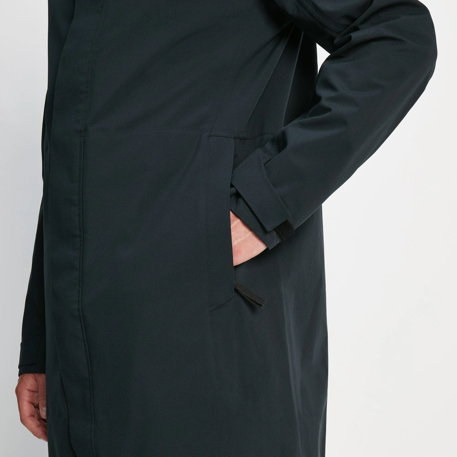 Glenton Mens Long Waterproof Jacket - Black 10 Glenton Mens Long Waterproof Jacket - Black - Image 8